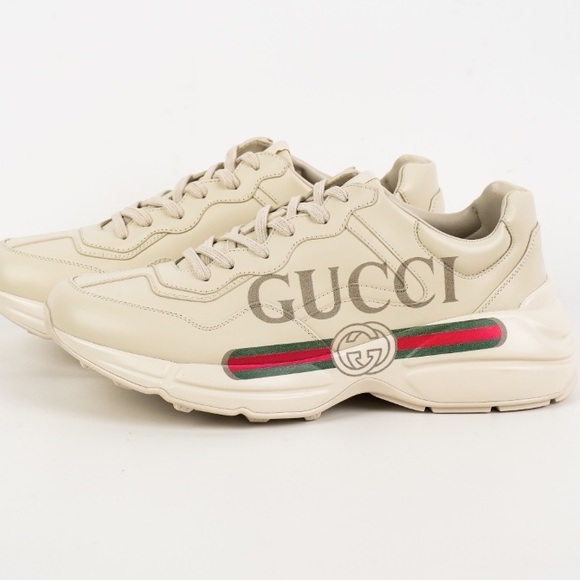 Gucci Rhyton low-top white sneakers - Picture 1 of 7